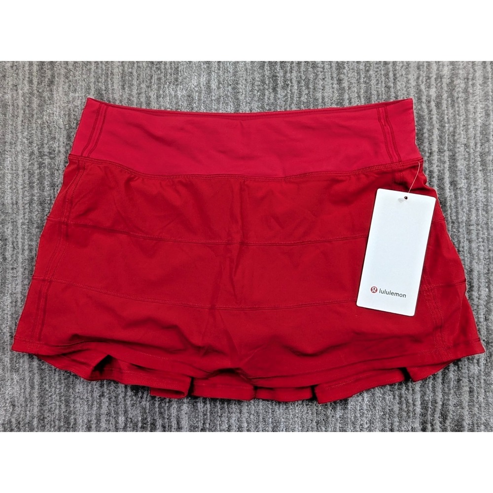 Lululemon Pace Rival Mid-Rise Skirt Skort True Red Size 6 LW8837R NEW